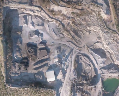 Mission cubatures de stock par drone pour des carrières