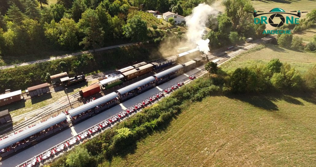 Boucieu Le Roi Train Touristique Prise De Vue Par Drone Ardeche