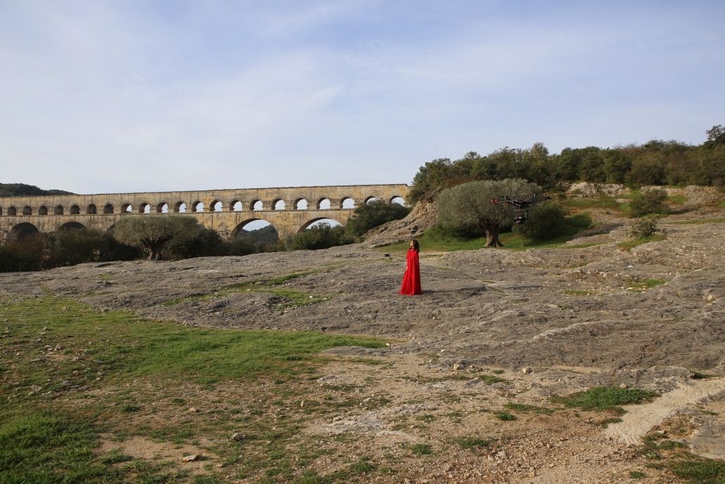 opérateur drone avec expérience et autorisations pour le Pont du Gard