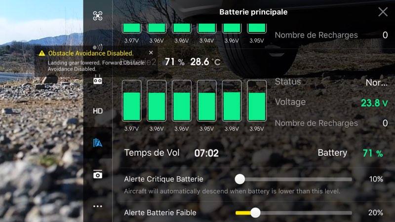 Autonomie du drone Inspire 2