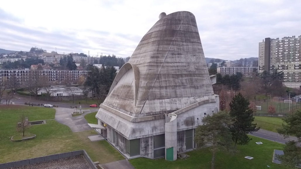 Eglise Le Corbusier En Vue Drone à Saint Etienne Dans La Loire