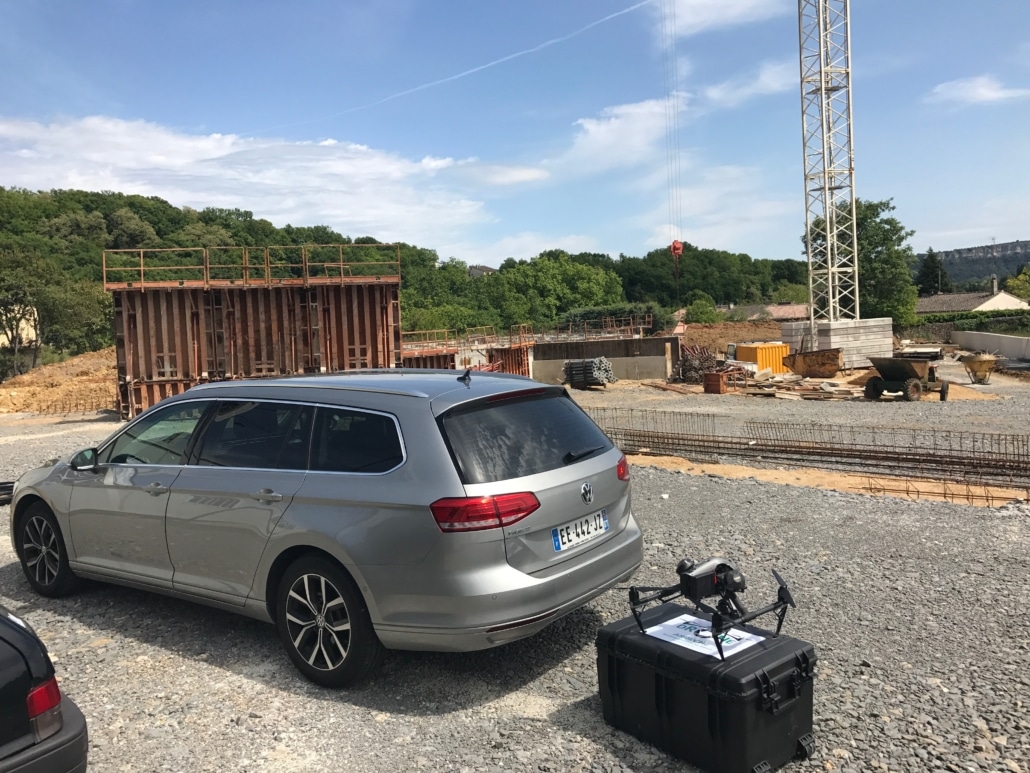 Suivi de chantier Ardèche photographe drone suivi aérien avancement des travaux