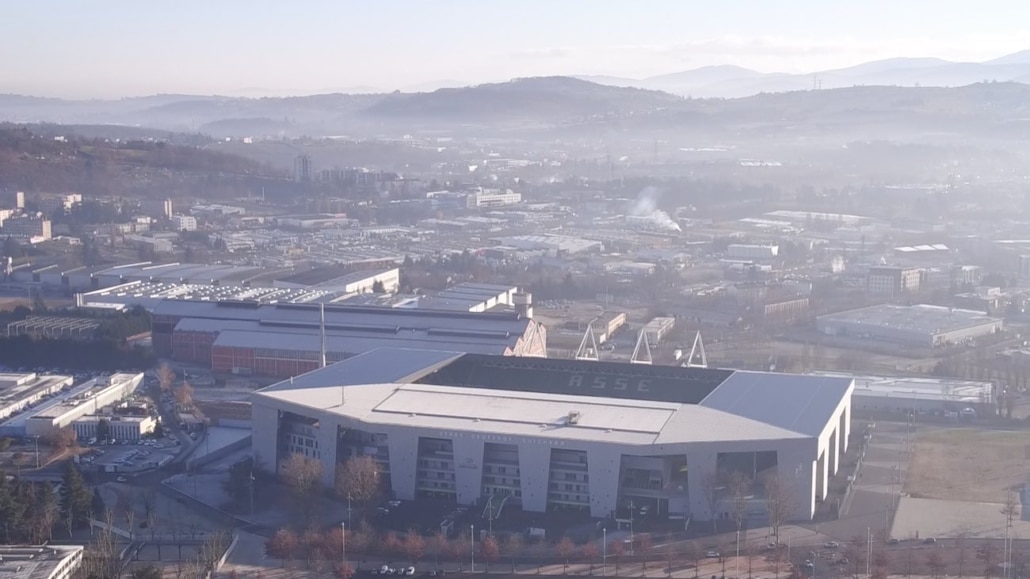 Stade Geofroy Guichard De Saint Etienne En Prise De Vue Aérienne Par Drone