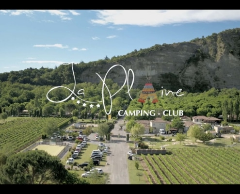 video camping par drone ardeche la plaine yellow village