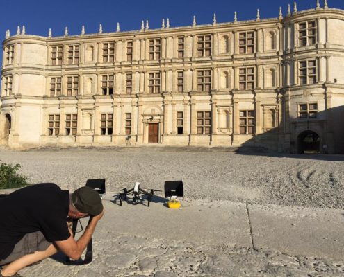 Chateau de grignan par drone Drome Midi en France 3 2