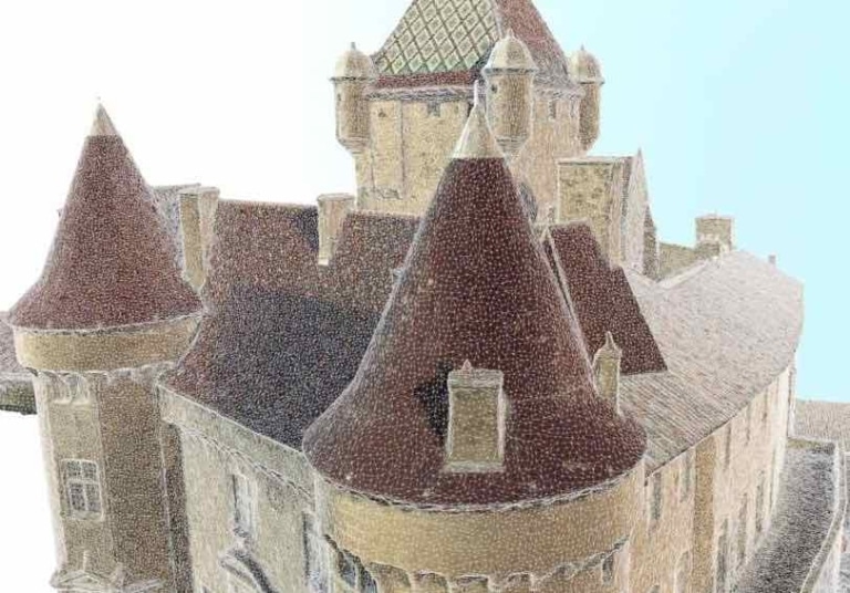 Nuage de points du château d’Aubenas