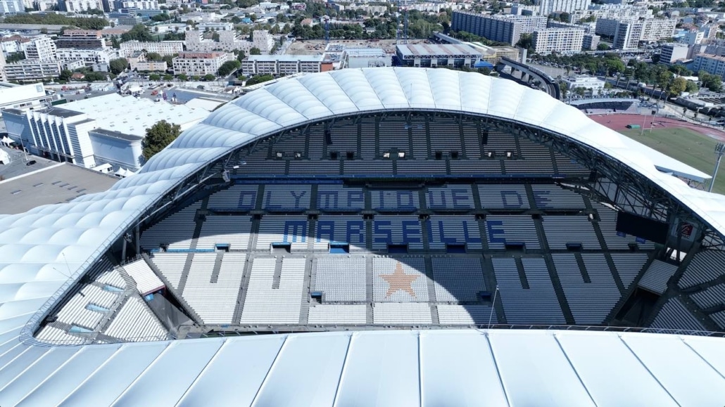 orange vélodrome en prises de vues aériennes professionnelles