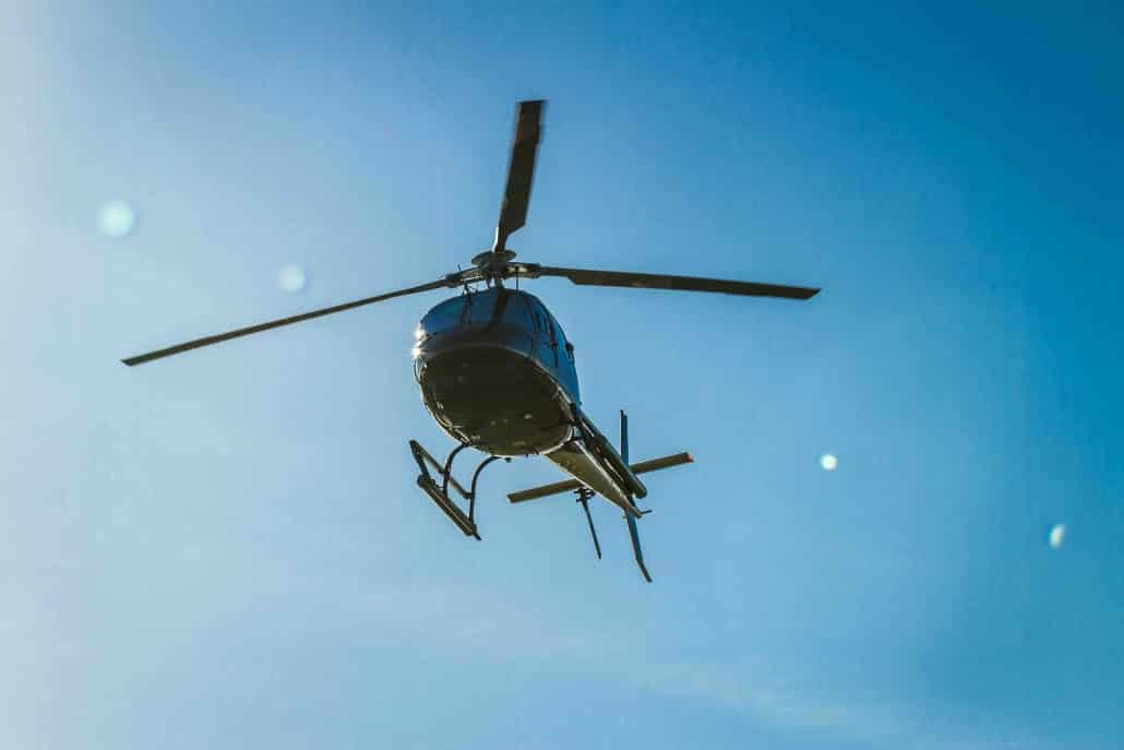 helicoptère en Ardèche