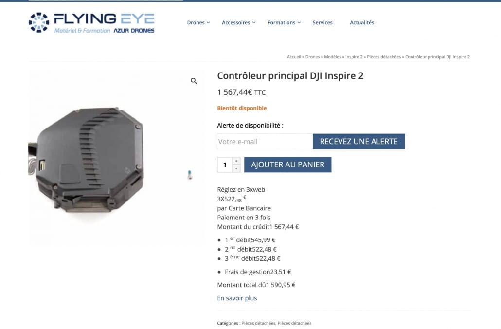 parachute pour inspire 2 S3