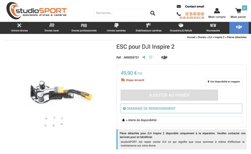 parachute s3 pour inspire 2