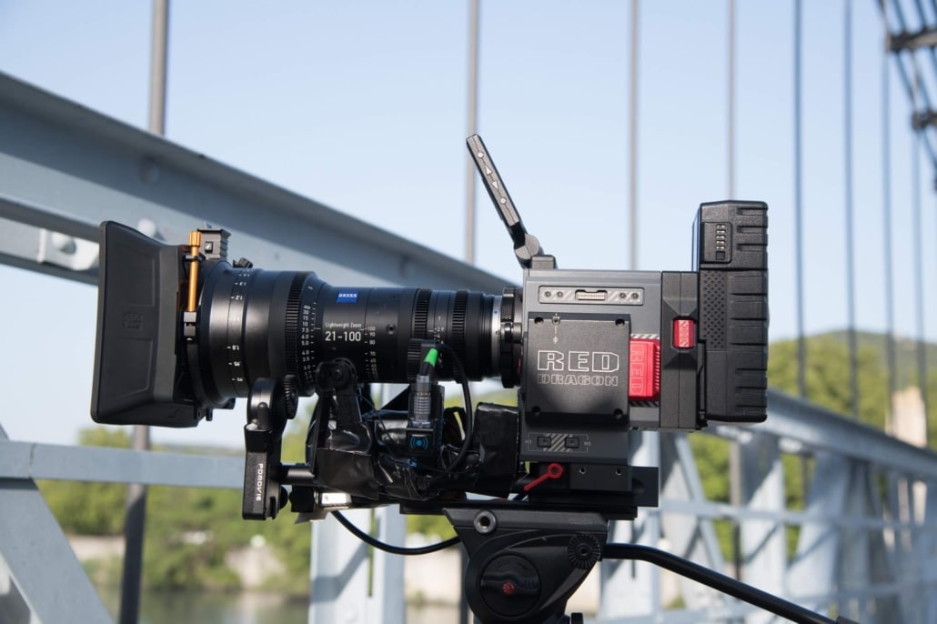 camera red pour tournage de spot publicitaire follow focus