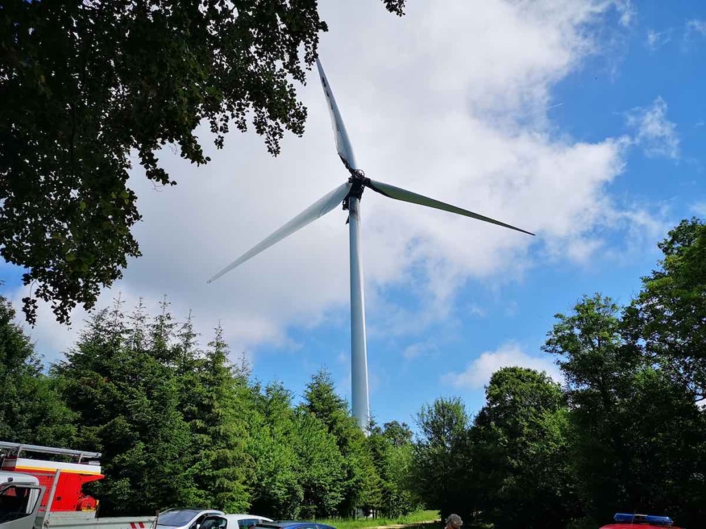 exemple d'une éolienne que notre entreprise a inspecté par drone