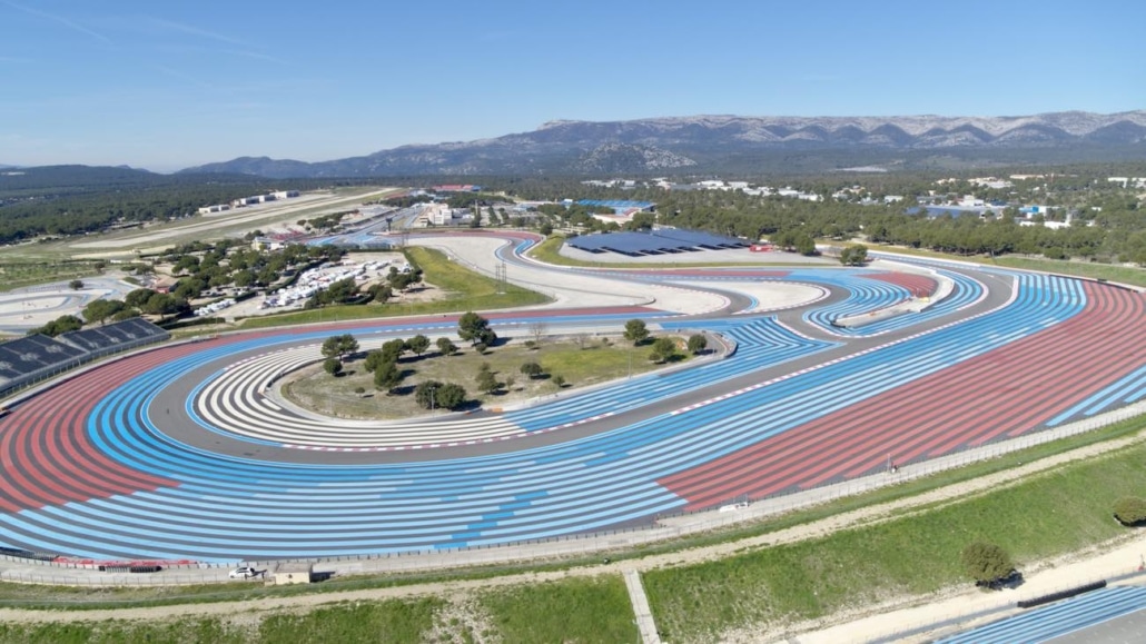 Prise De Vue Drone Du Circuit Paul Ricard En Hauteur Virage Du Signe