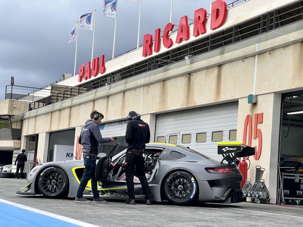 drone operator racetrack paul ricard for mercedes benz amg