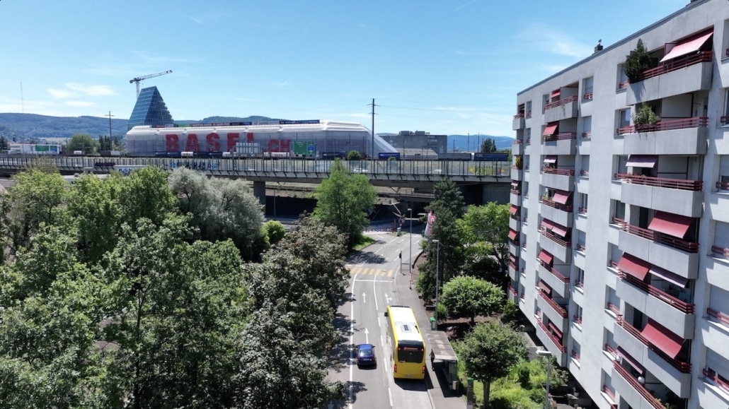 aerial picture by drone at basel