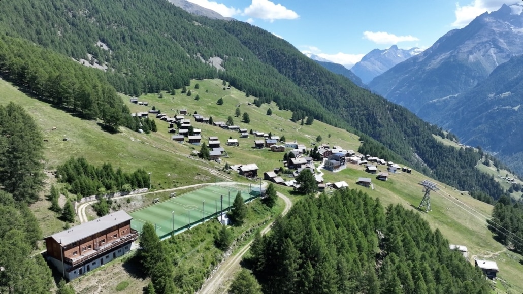 image aérienne par drone du stade de gspon