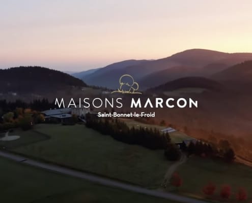 entreprise de prises de vues aériennes par drone : mission pour les maisons marcon