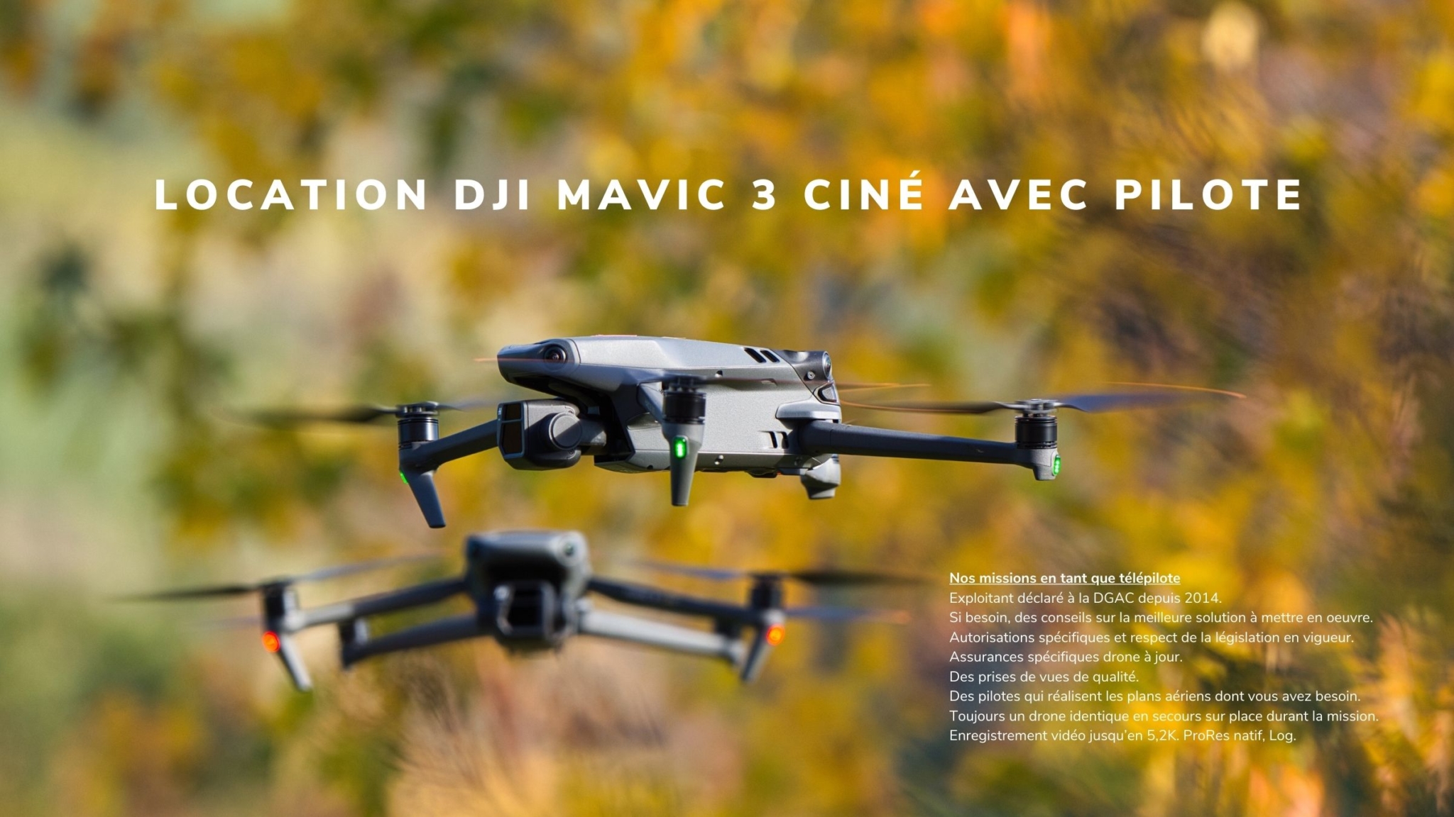 location drone dji mavic 3 ciné avec pilote prestation drone avec dji mavic 3