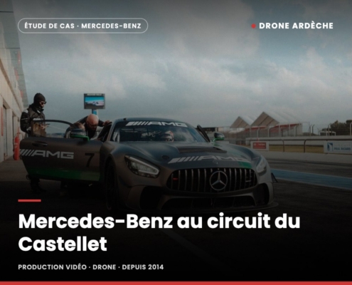 Mercedes-Benz filmée au circuit du Castellet