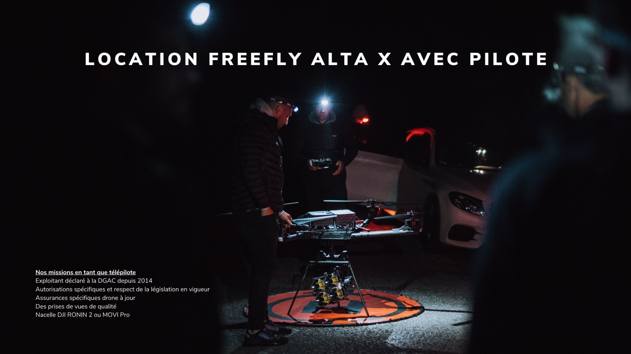 prestation drone avec freefly alta x