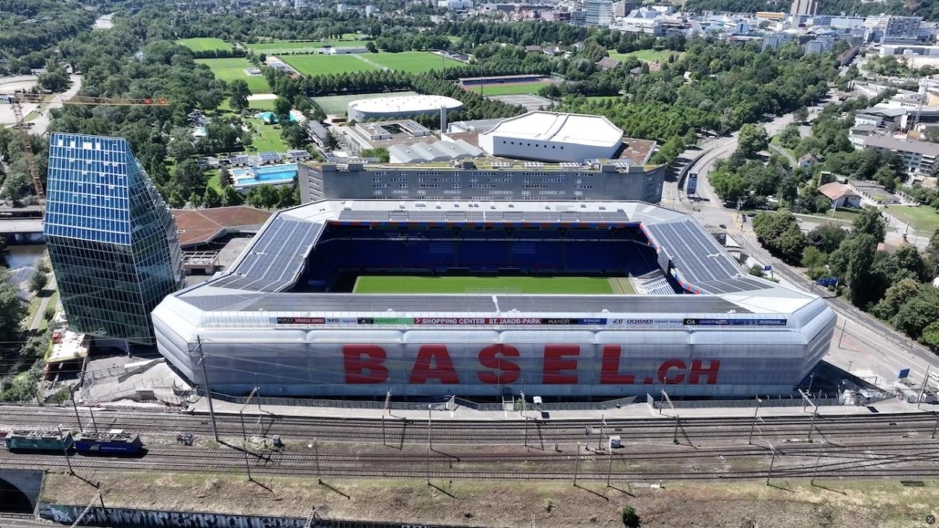 prise de vue du drone de basel par drone