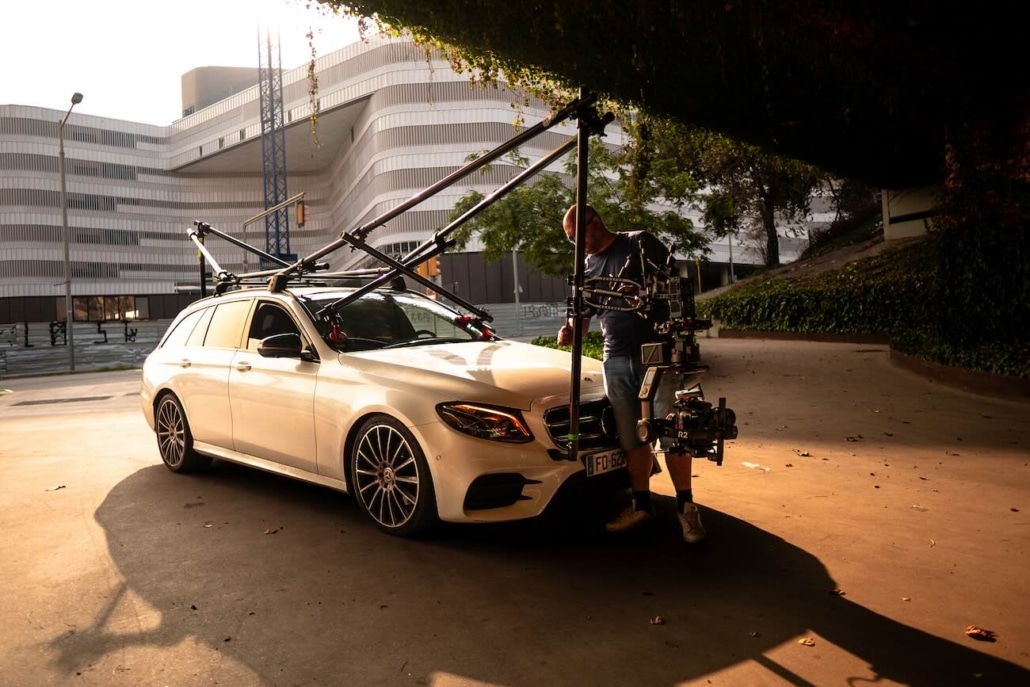 voiture travelling en espagne pour tournage publicitaire