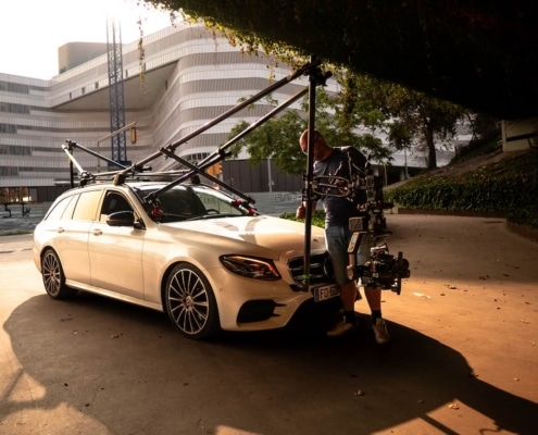 voiture travelling en espagne pour tournage publicitaire